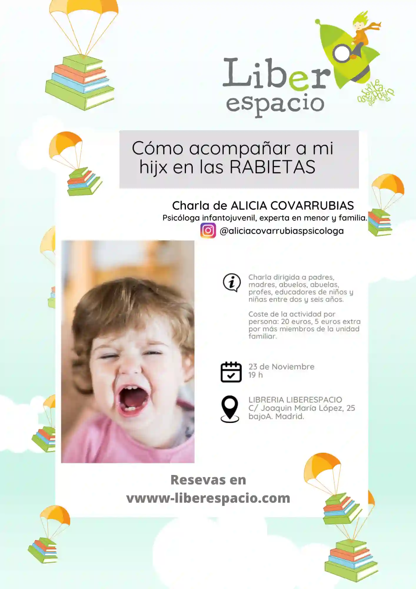 Entrada individual Charla taller: Como acompañar a tu hijx en las rabietas