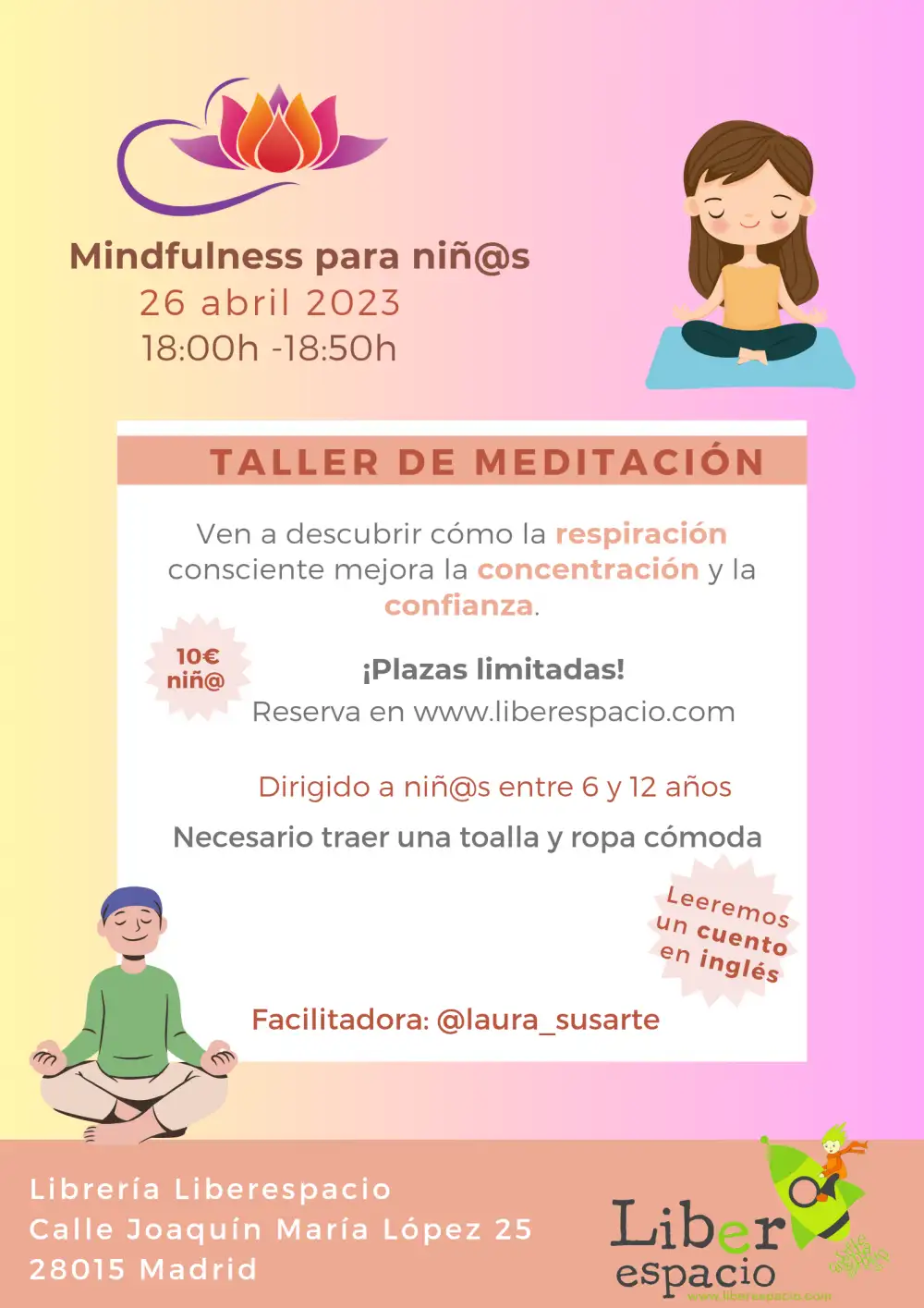 Entrada al Taller de meditación y Mindfulness