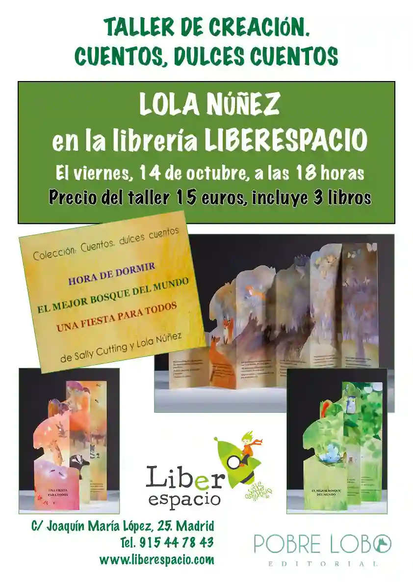 Entrada al Taller de creación con Cuentos, Dulces cuentos, con Lola Nuñez