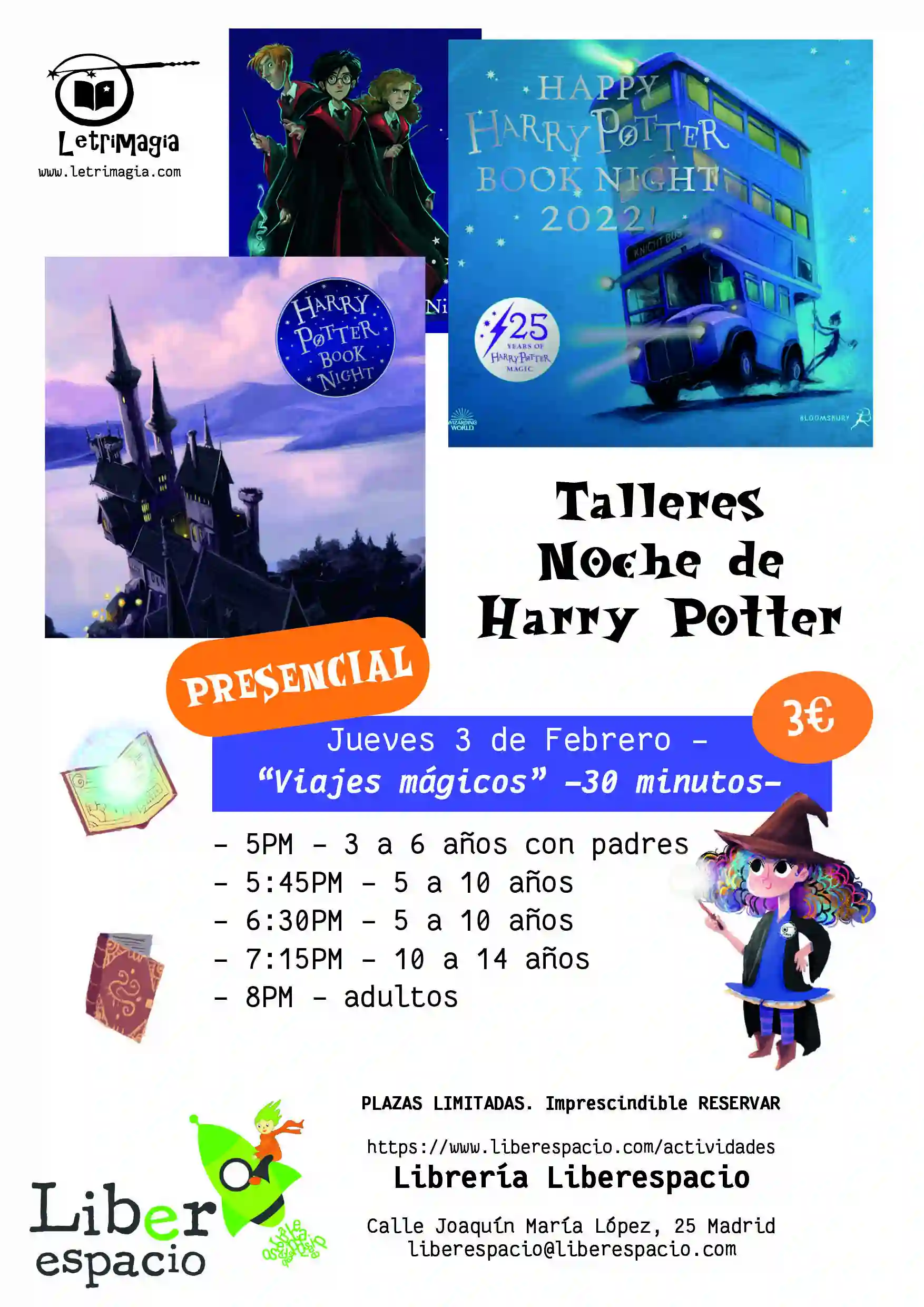 Entrada a La noche de los libros de Harry Potter 2022 3ª sesión