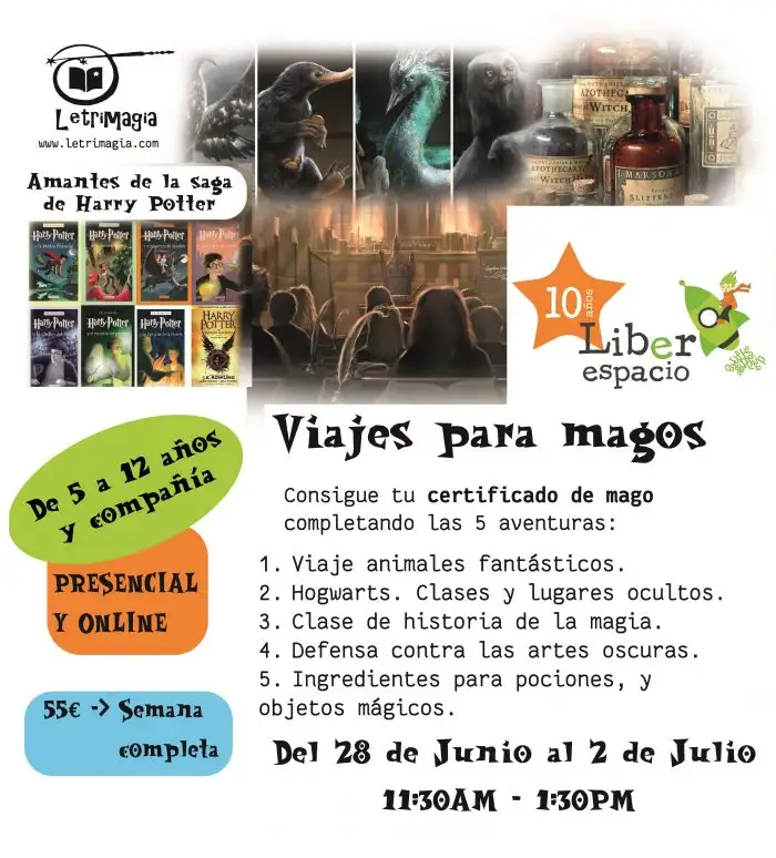 Campamento de verano infantil con Letrimagia "Viajes Magos"