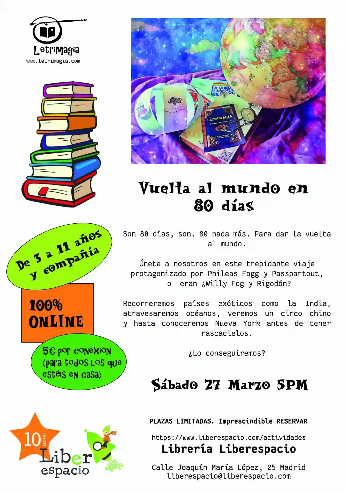 Acceso al taller virtual La vuelta al Mundo en 80 días