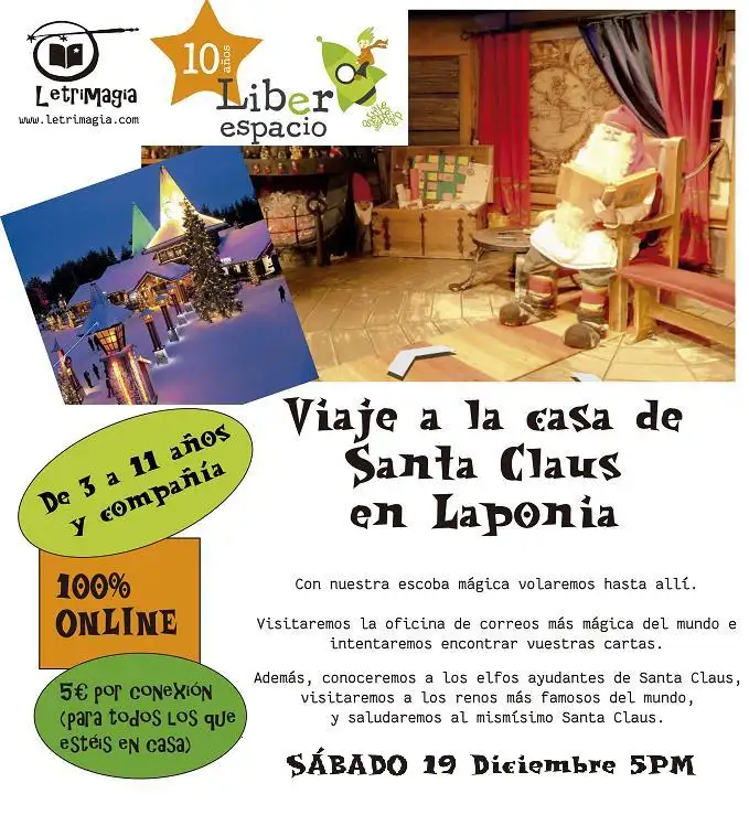 Acceso al taller virtual "Viaje a la casa de Santa Claus en Laponia"