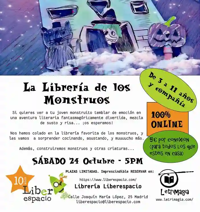 Acceso taller virtual La librería de los monstruos