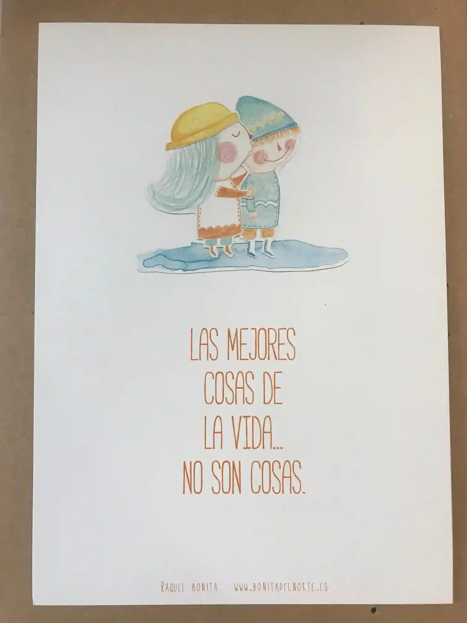 Tarjetón de regalo de Raquel Bonita. Cosas