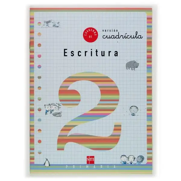 Cuaderno 2 de escritura, Cuadrícula. 1 Primaria