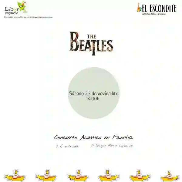 Entrada concierto acústico "The Beatles en familia"