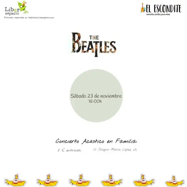 Entrada concierto acústico "The Beatles en familia"