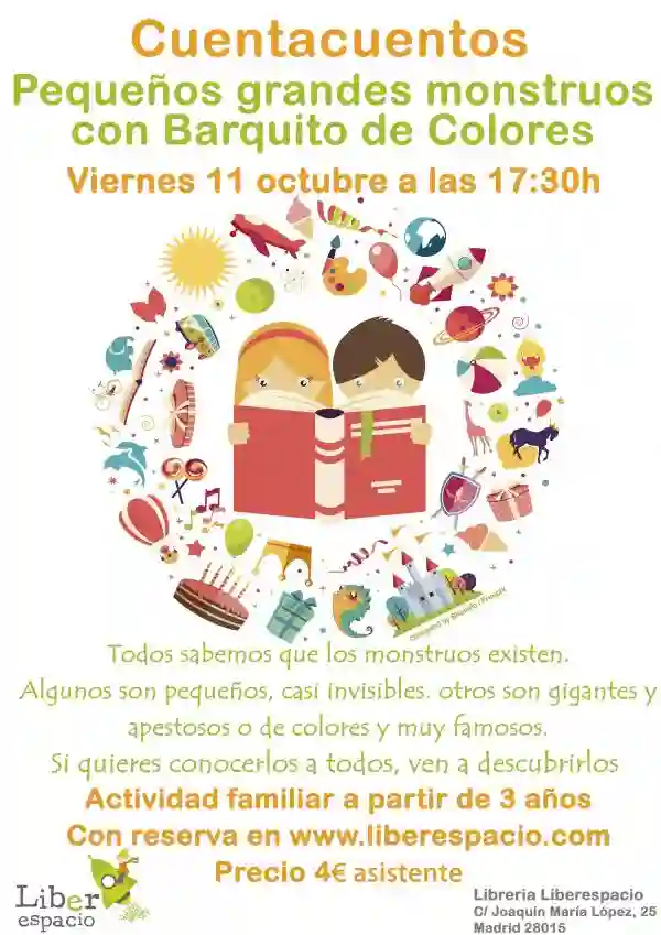 Entrada individual al cuentacuentos "pequeños, grandes monstruos"