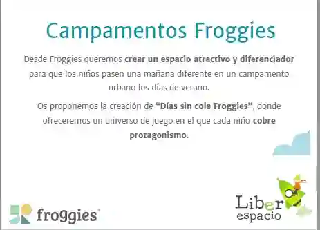 Campamento de verano infantil con Froggies. Sesión individual de familiar adicional