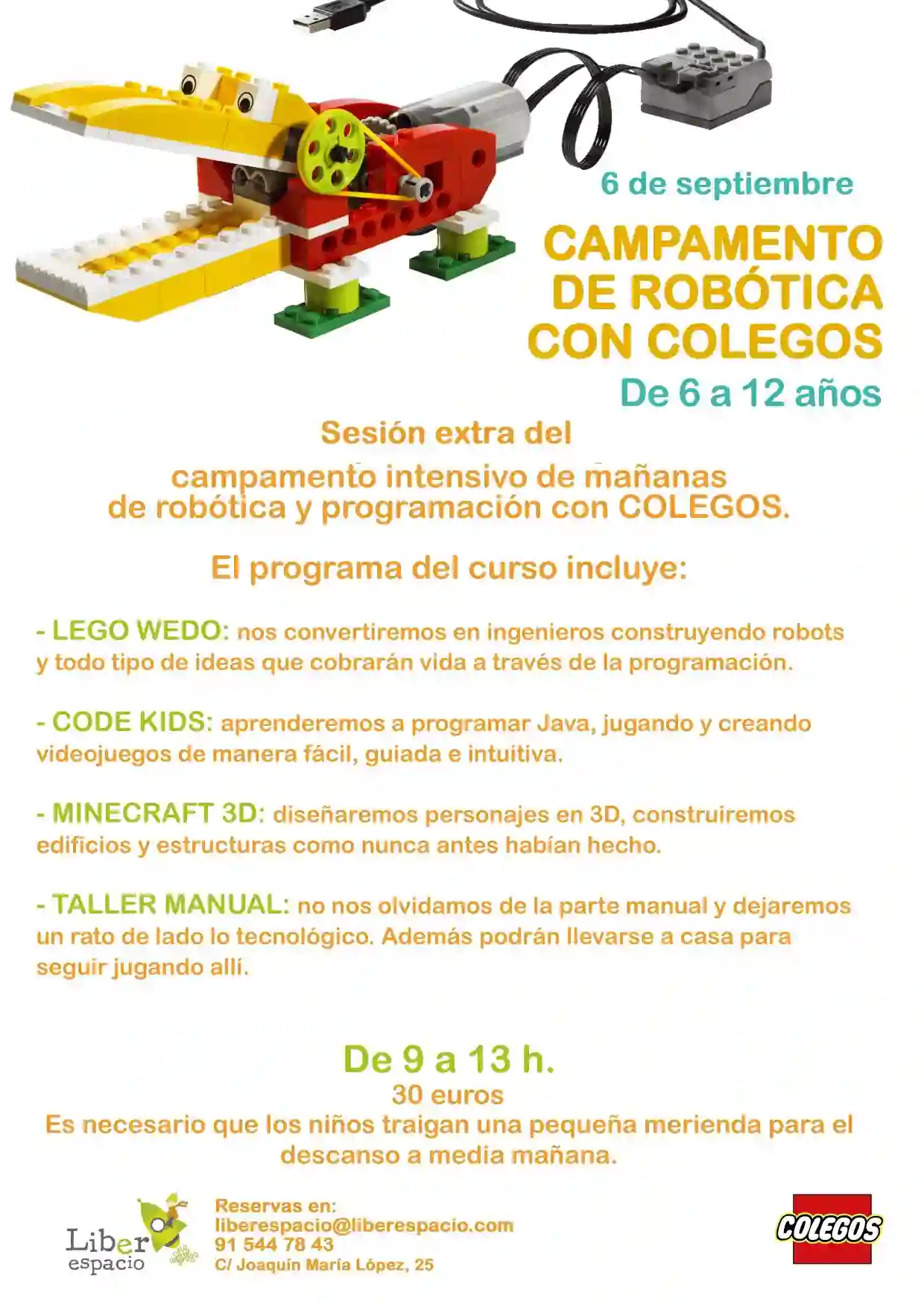 Taller de robótica educativa. Entrada sesión extra