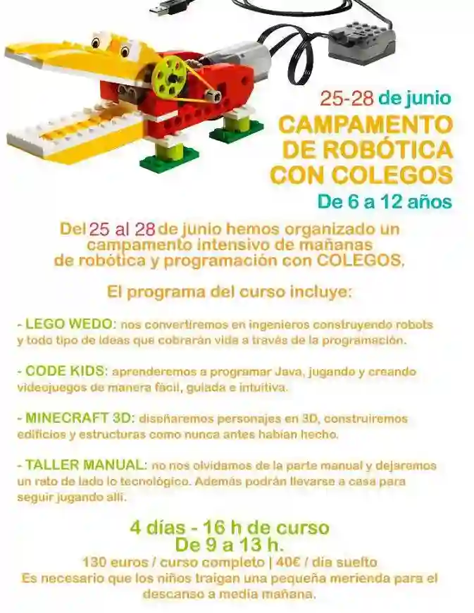 Taller de robótica educativa. Entrada campamento completo