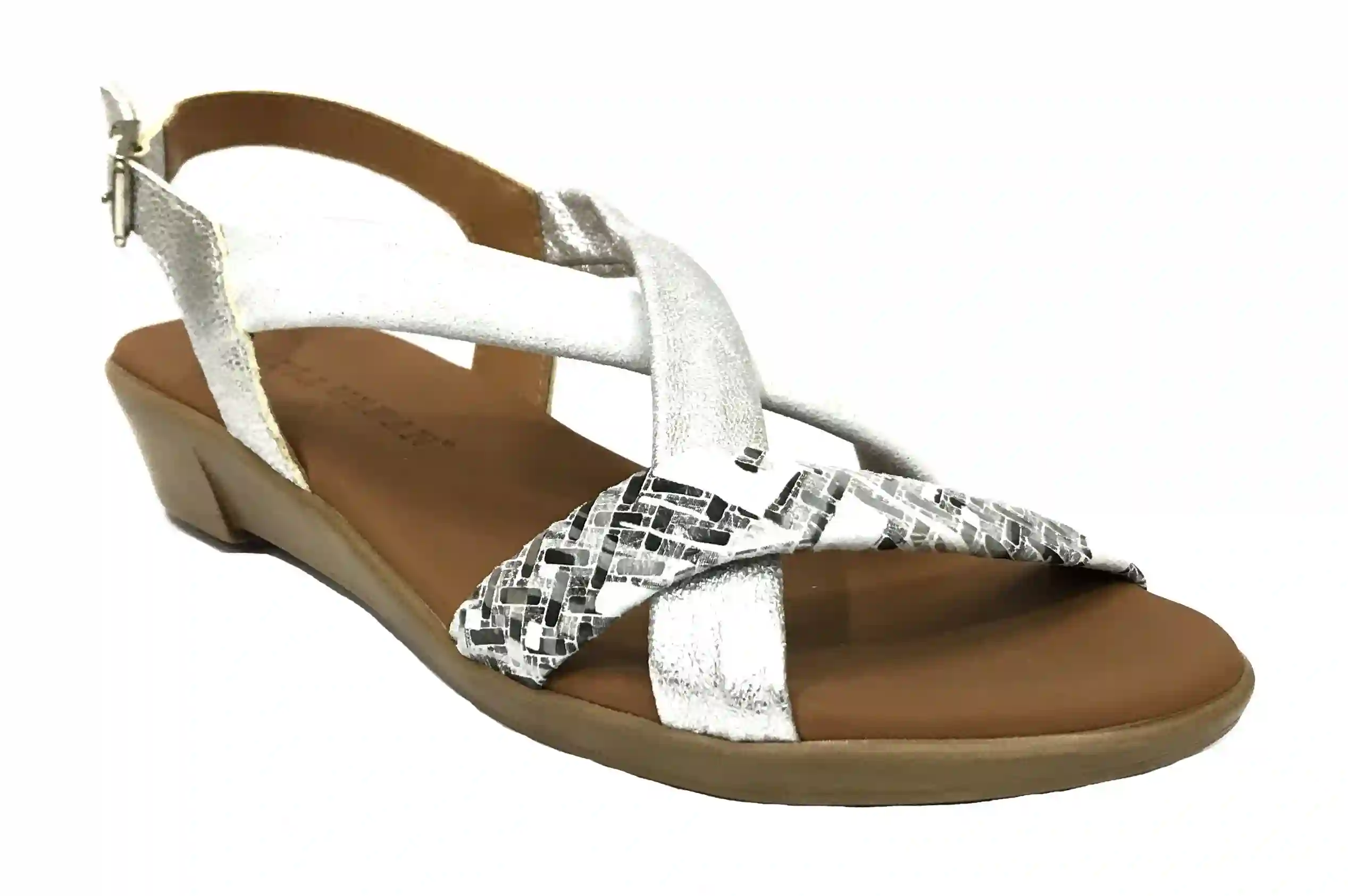 Paula Urban 63C 27-5304 Gloss Plata Sandalia de Mujer