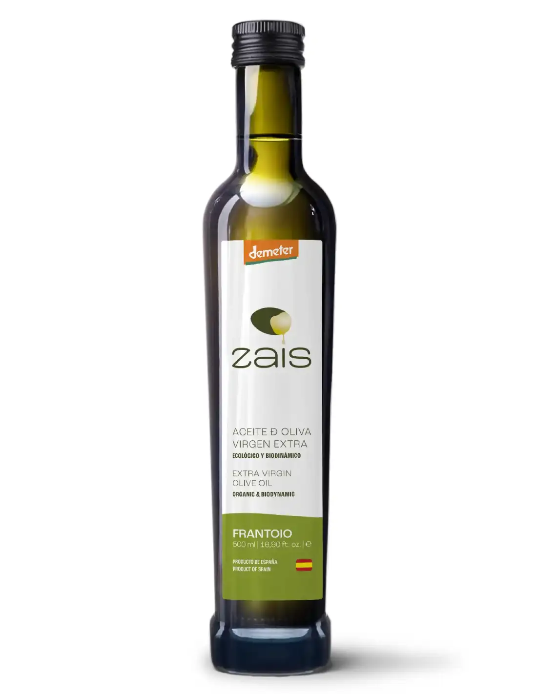 Zais Biodinámico Frantoio - Botella de vidrio 500 ml.