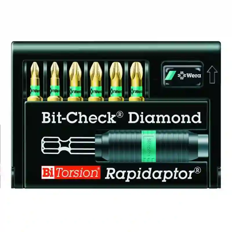 Estuche de 6 puntas BiTorsion de diamante Wera