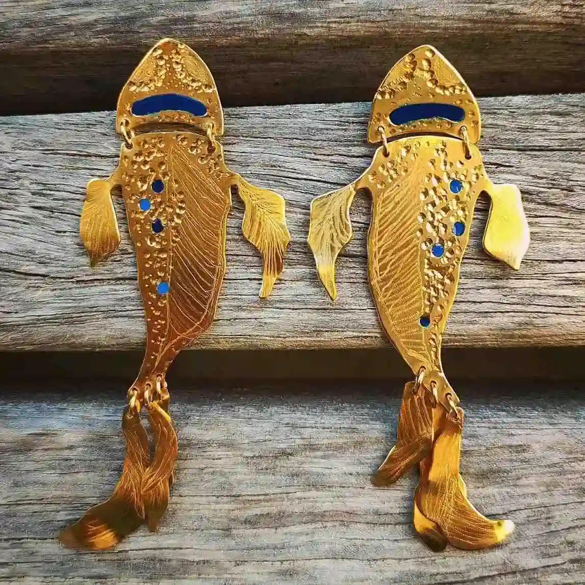 Pendientes Piscis Acuarela