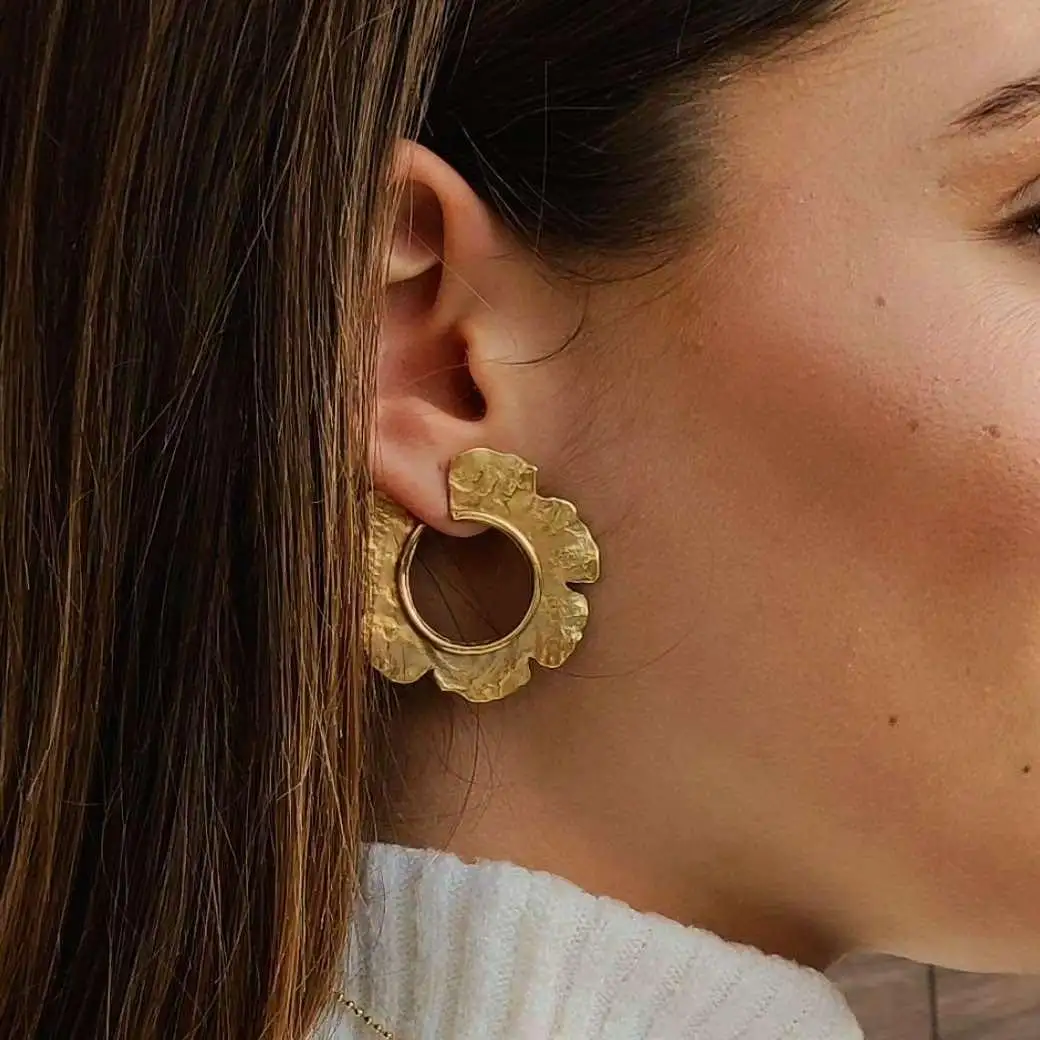 Pendientes Aros Flor de Loto - Imagen 4