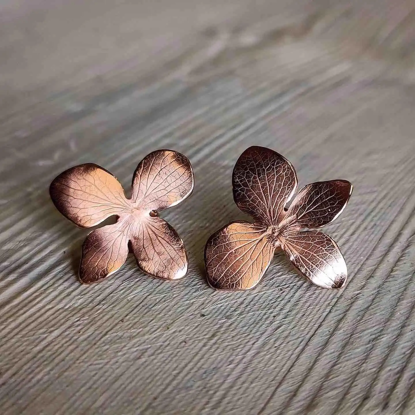 Pendientes Flor de Hortensia - Imagen 3