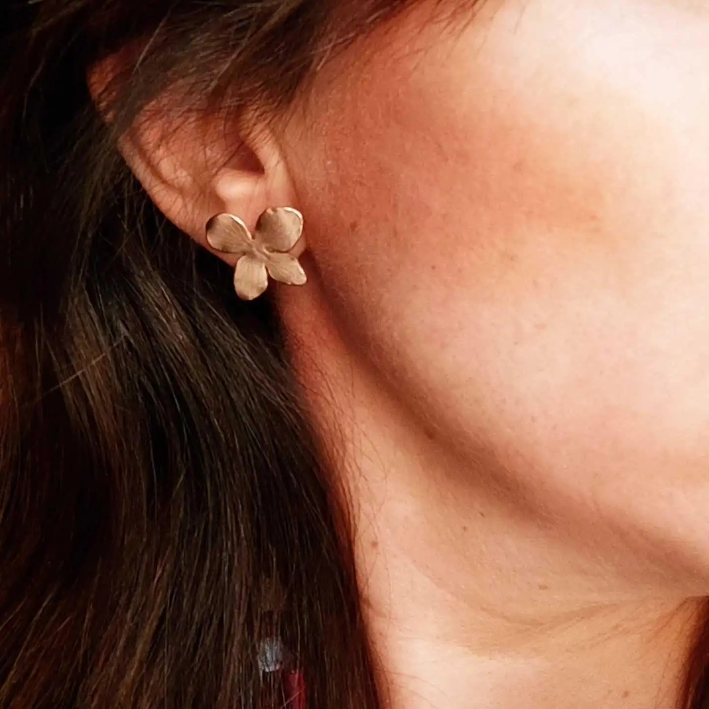 Pendientes Flor de Hortensia - Imagen 4