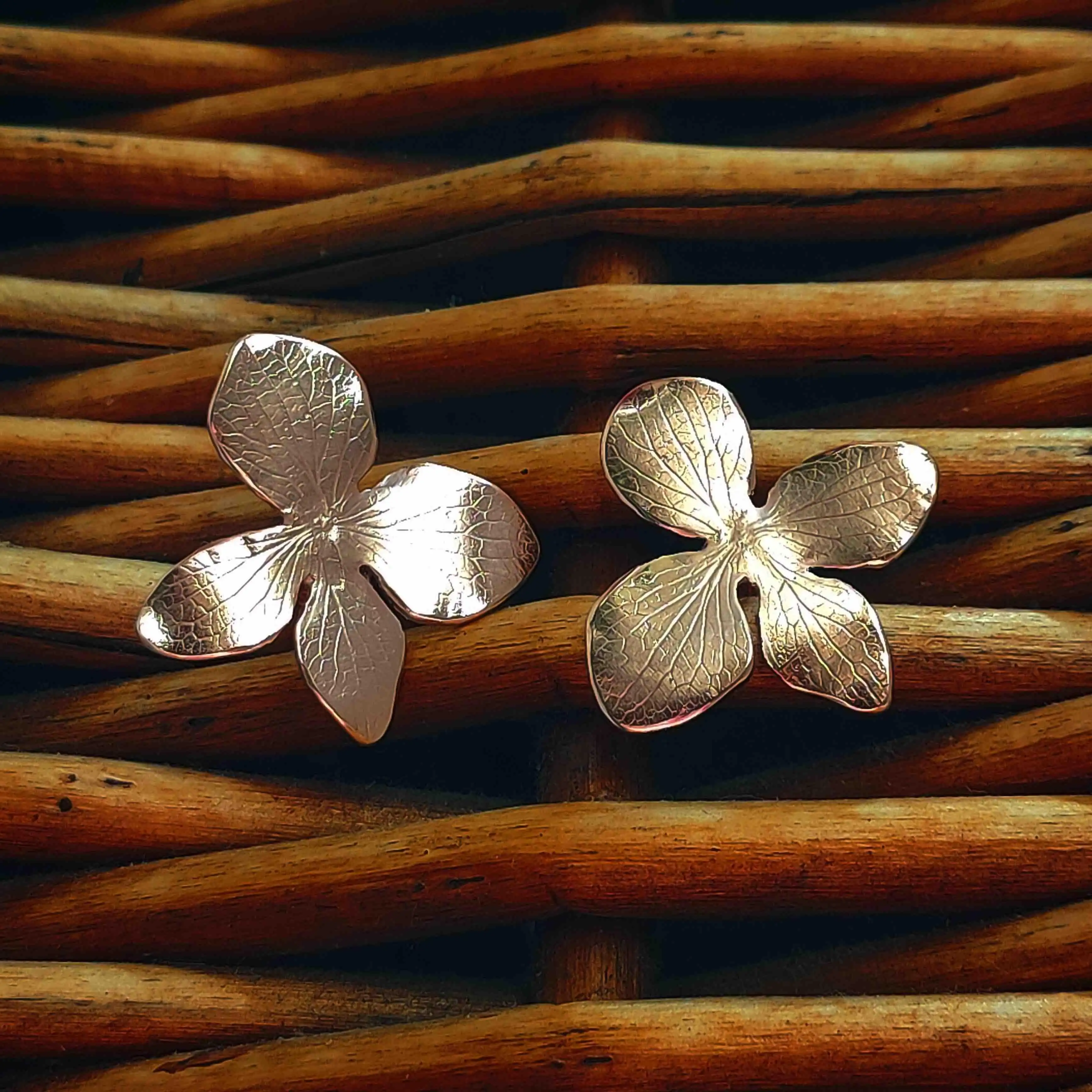Pendientes Flor de Hortensia - Imagen 6