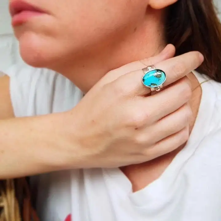 Adjustable Light Blue Ring - Image 3