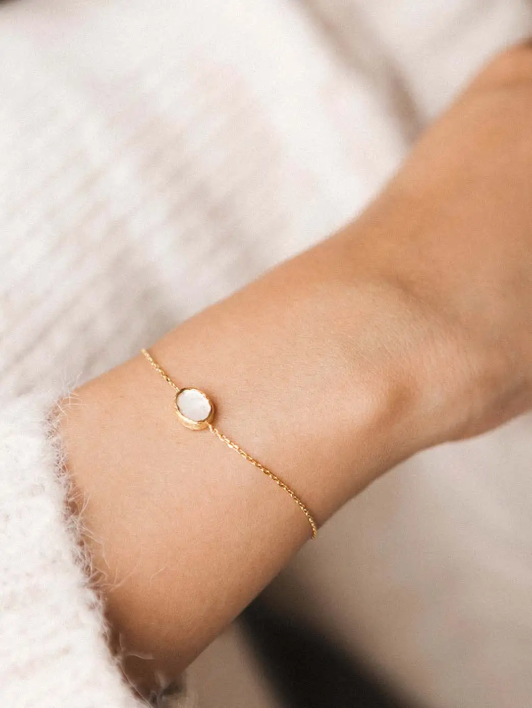Pouvoir des pierres collar gold swelling nacar stone - Image 3