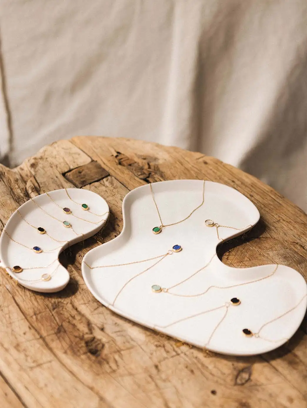 Pouvoir des pierres collar gold swelling nacar stone - Image 4