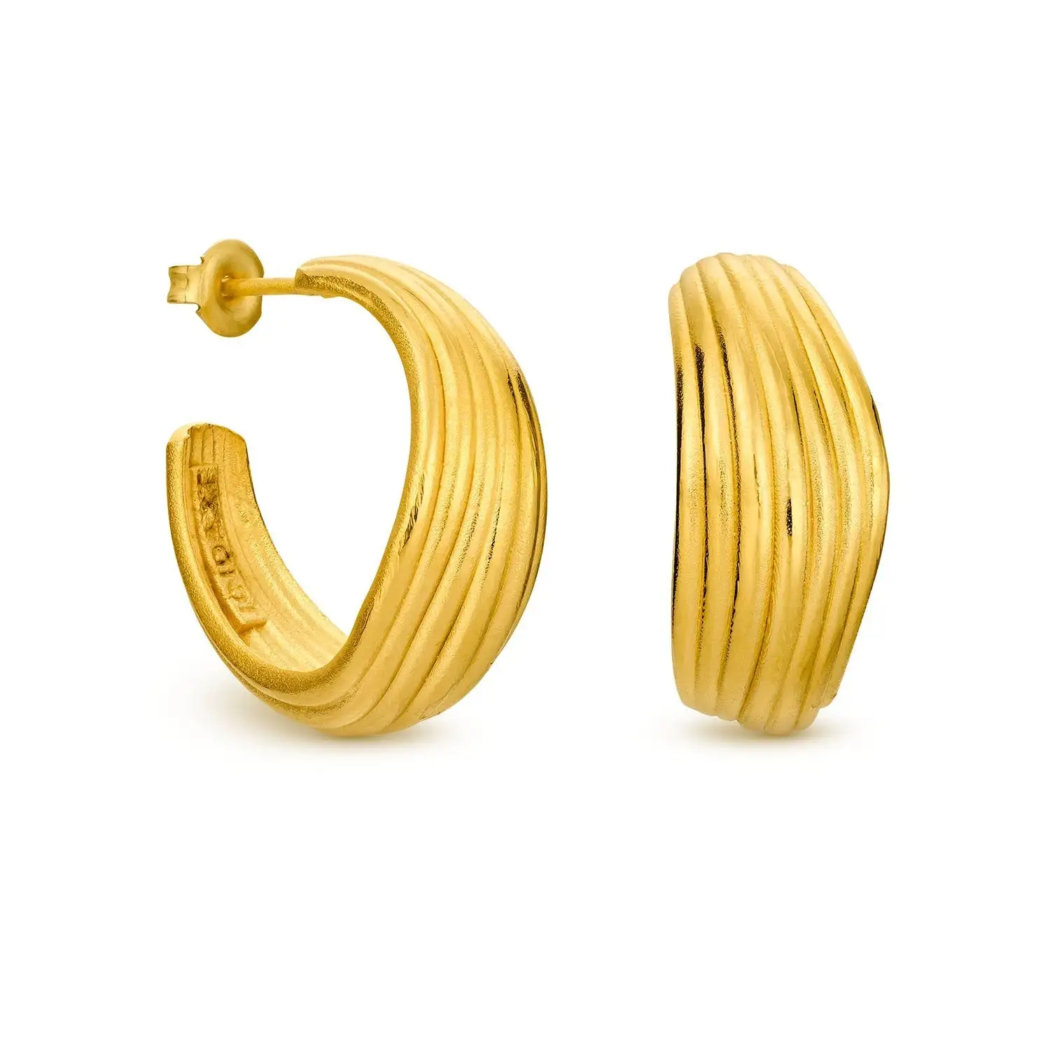 Thick golden hoops - Image 2