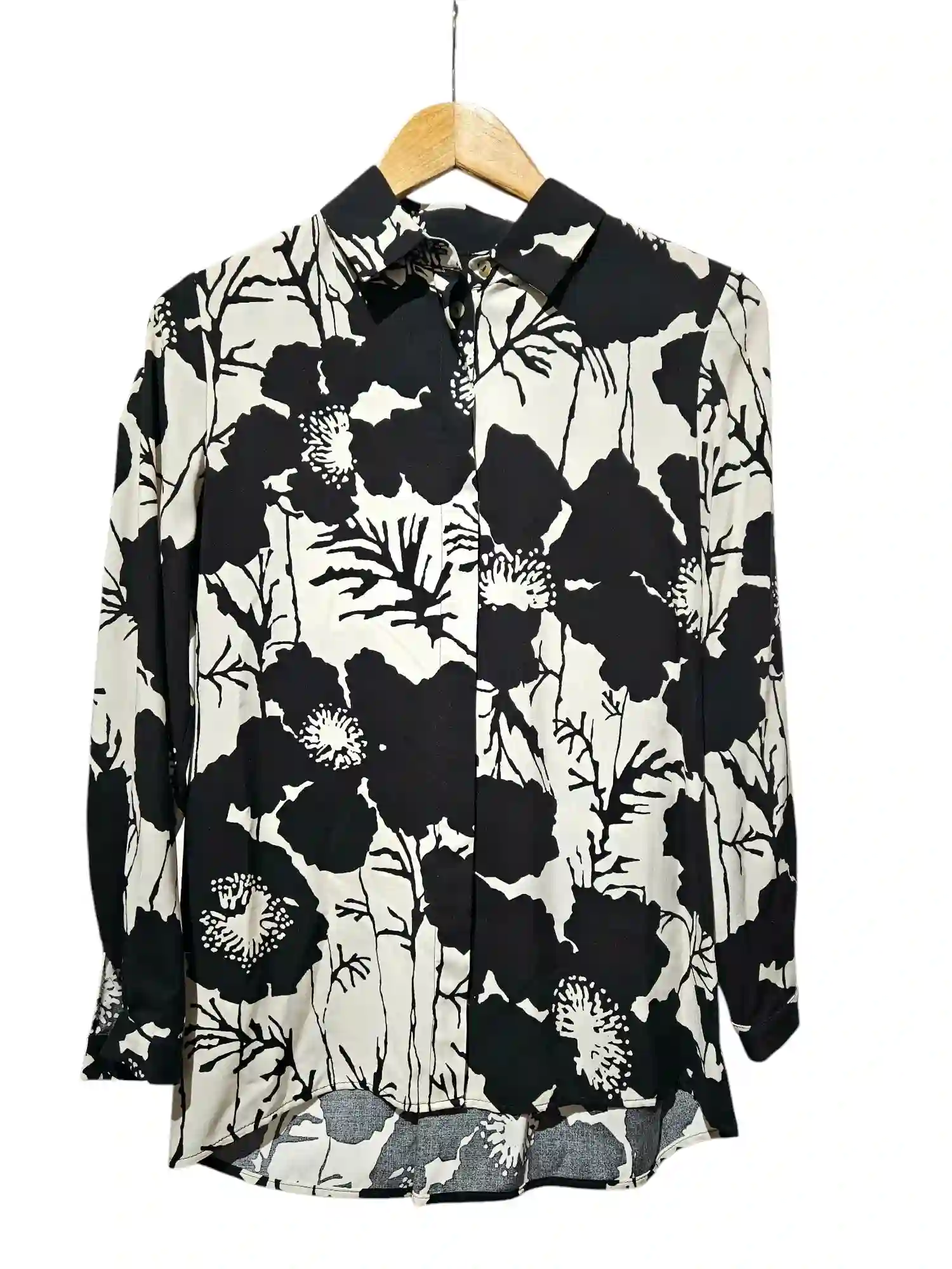 Camisa tipo Cannes blanco y negro