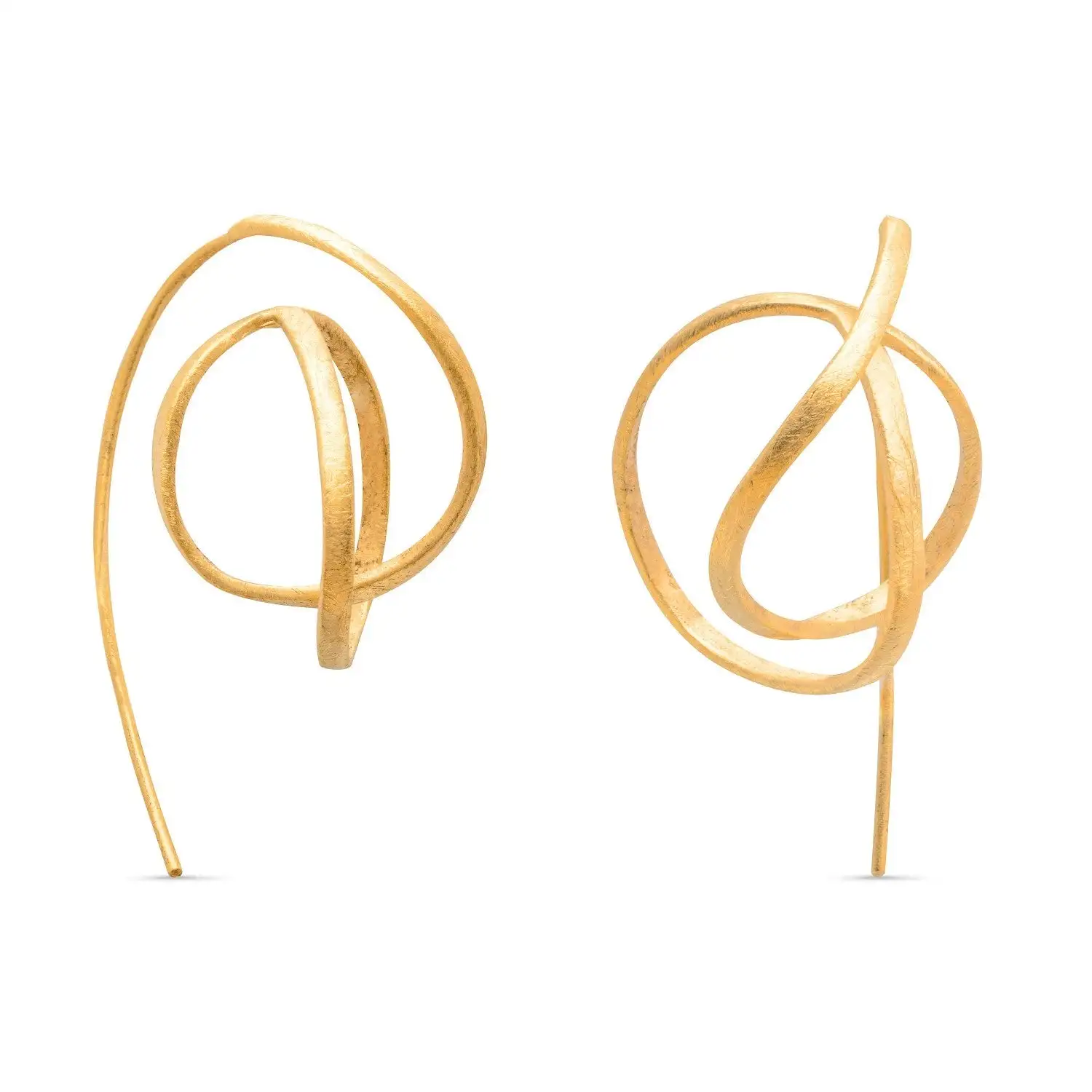 Pendientes originales dorados medianos Embolic - Imagen 3