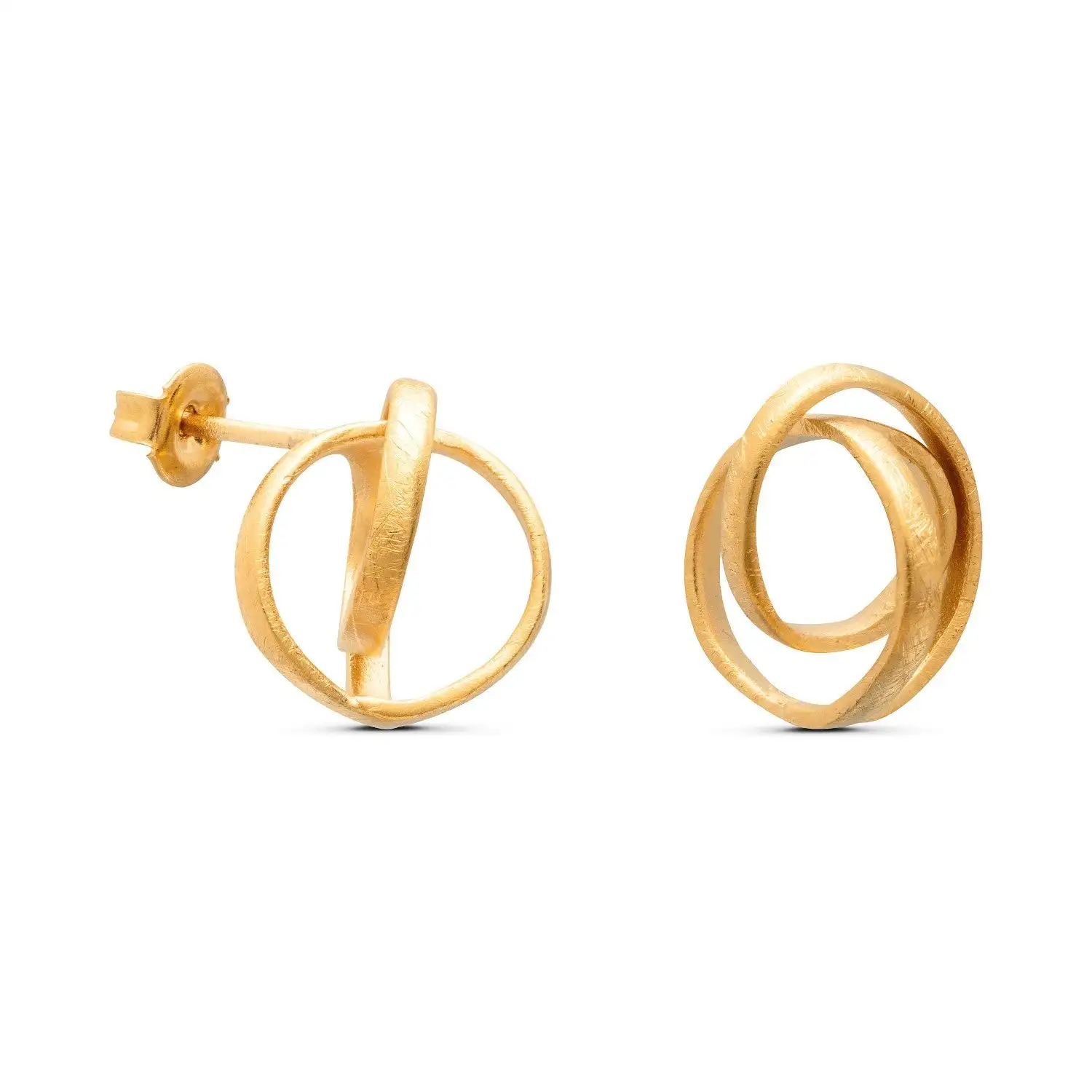 Pendientes originales dorados pequeños Embolic - Imagen 3