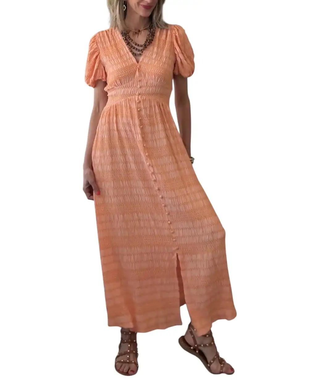 Vestido Laila naranja - Imagen 2