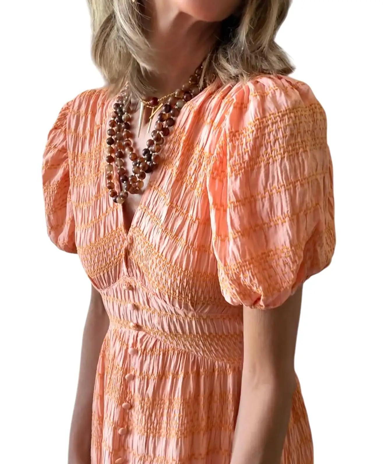 Vestido Laila naranja - Imagen 3
