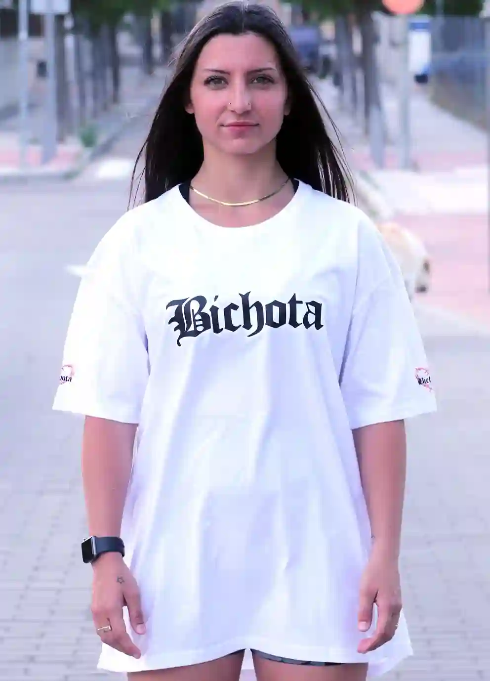 CAMISETA OVERSIZE WHITE BICHOTA