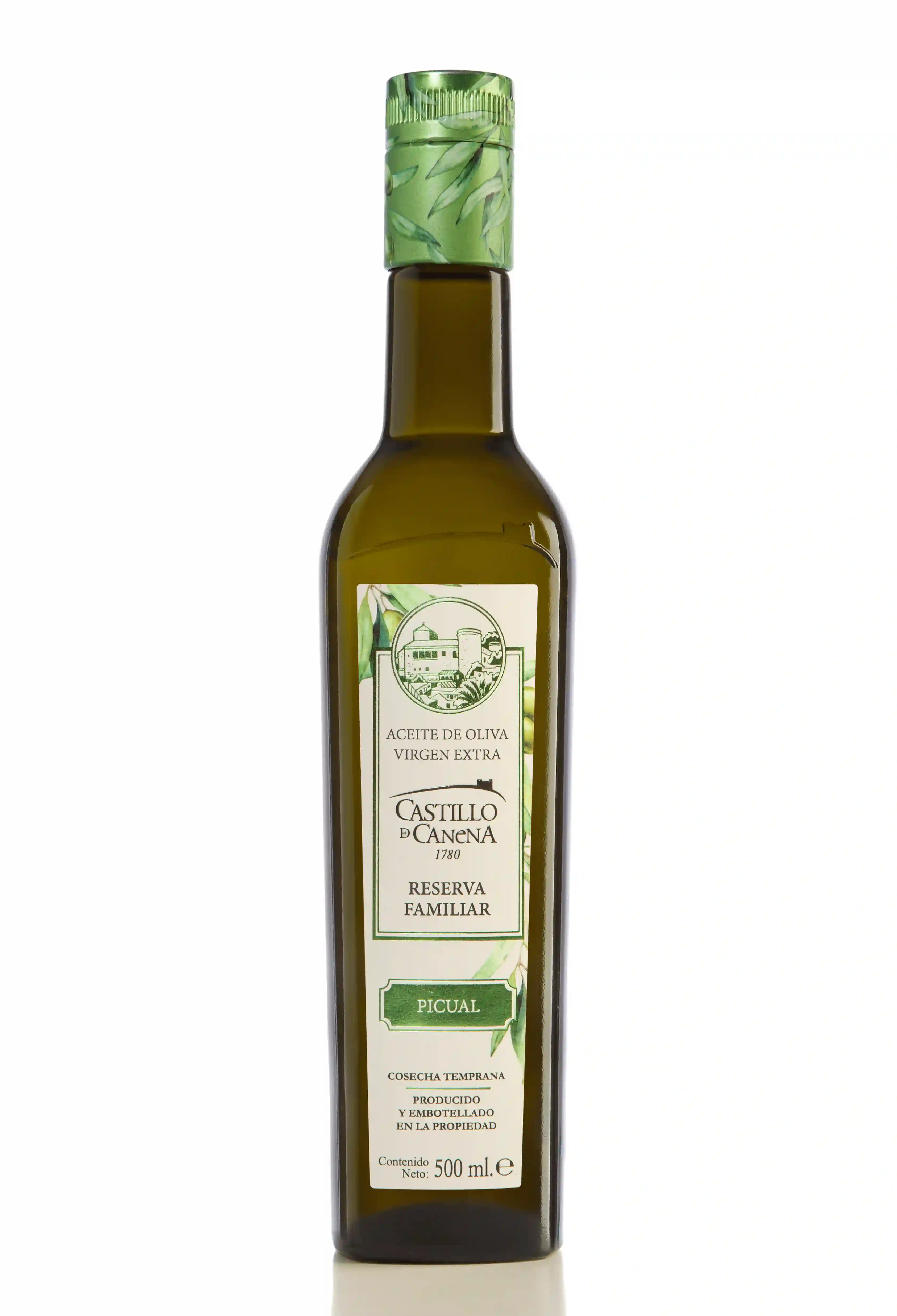 Castillo de Canena Reserva Familiar Picual con Fecha Preferente de Consumo 05/26 - Botella de vidrio 500 ml.