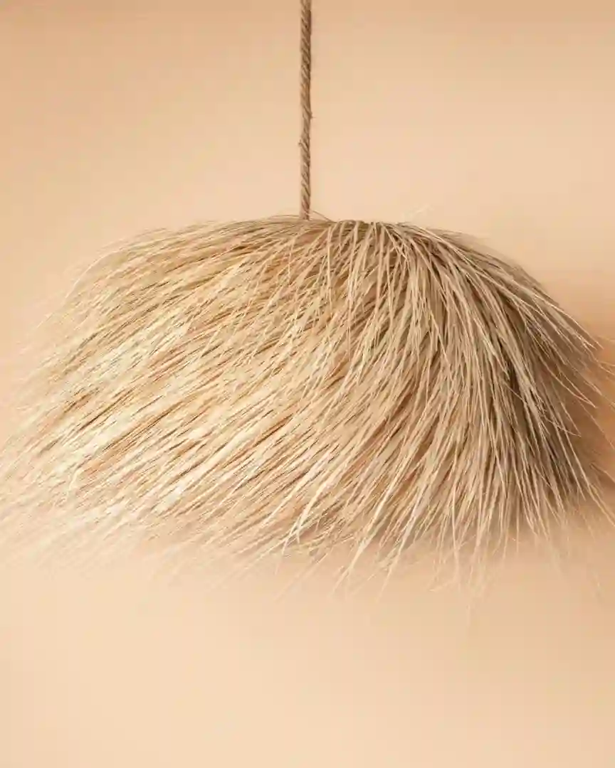 Natural fiber roof lamp