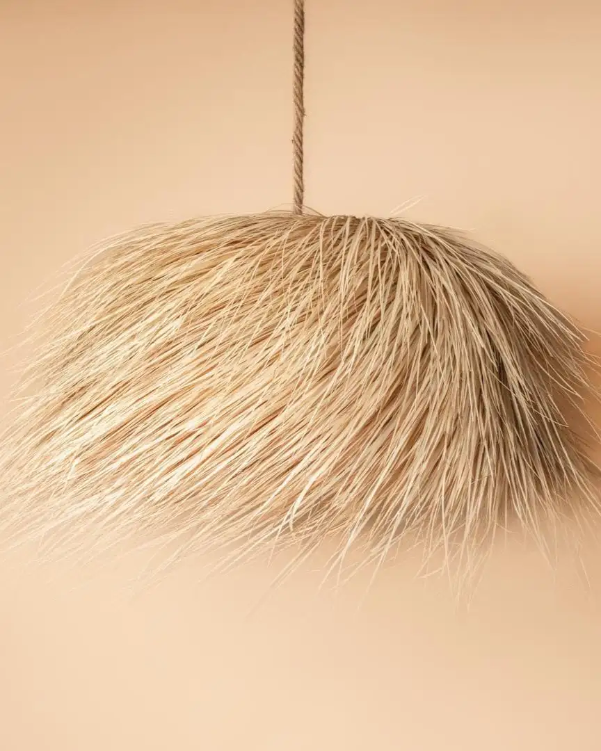 Natural fiber roof lamp