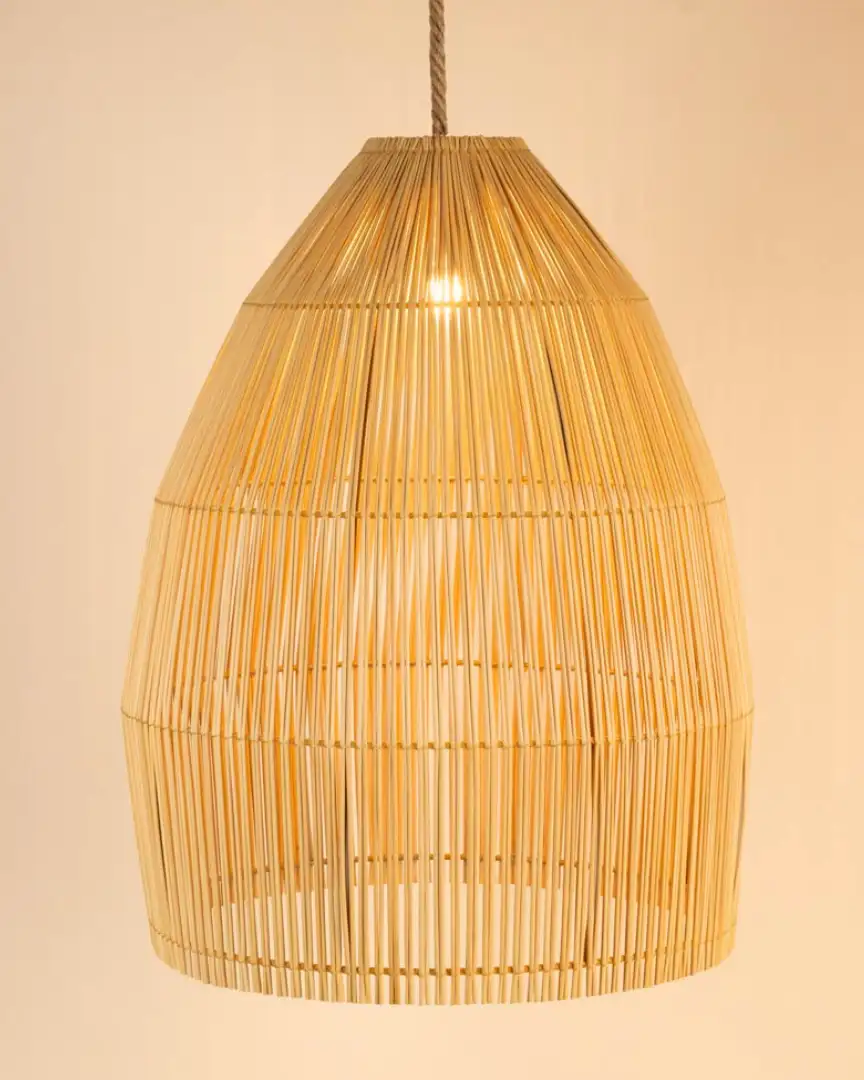 Ceiling wicker lamp