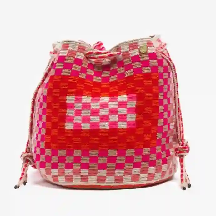 Handmade Medium Wayuu Red pink