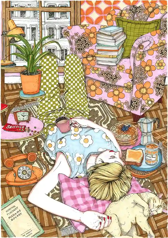 "SIESTA Y GATO" / ANA JARÉN