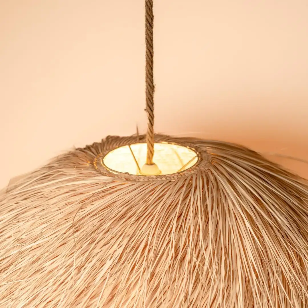 Large natural fiber lamp - Image 4