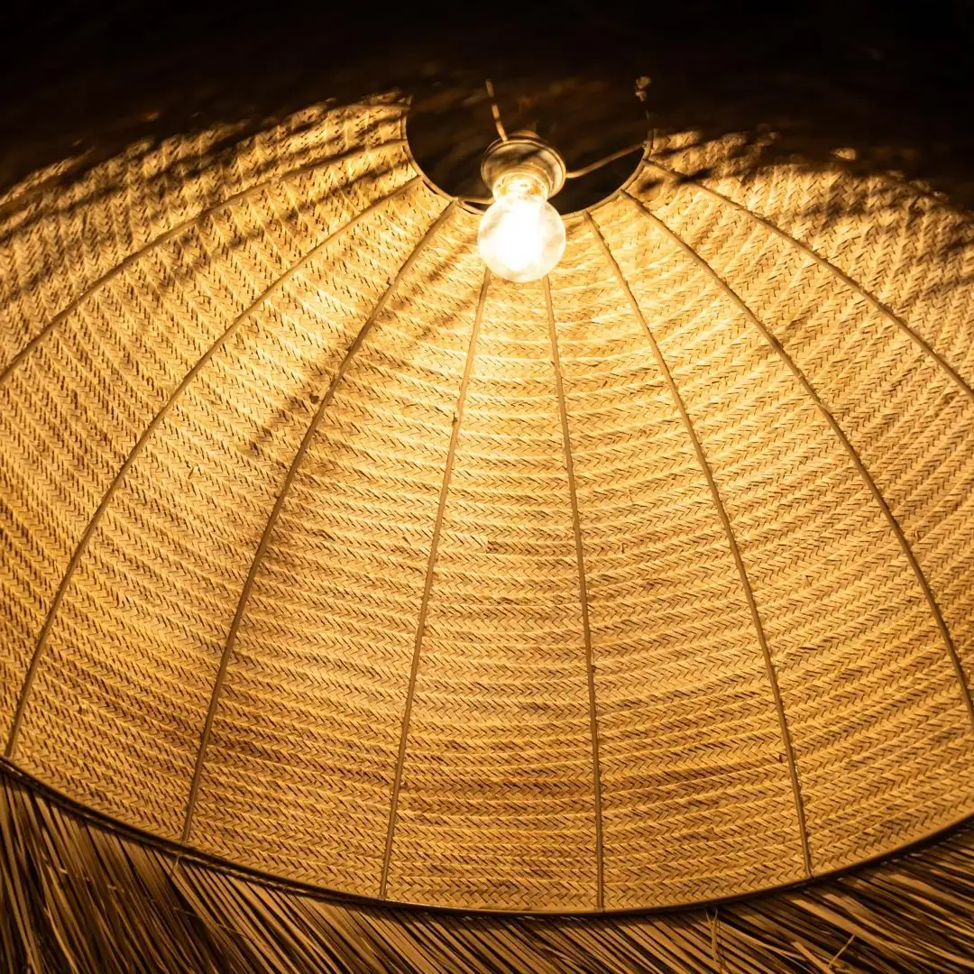 Large natural fiber lamp - Image 5