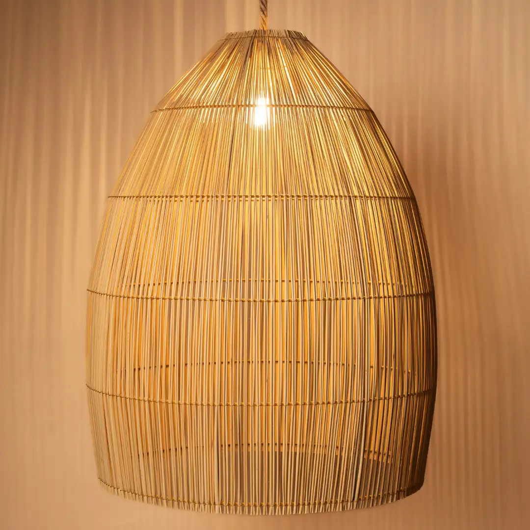 Large mimbre lamp - Image 2