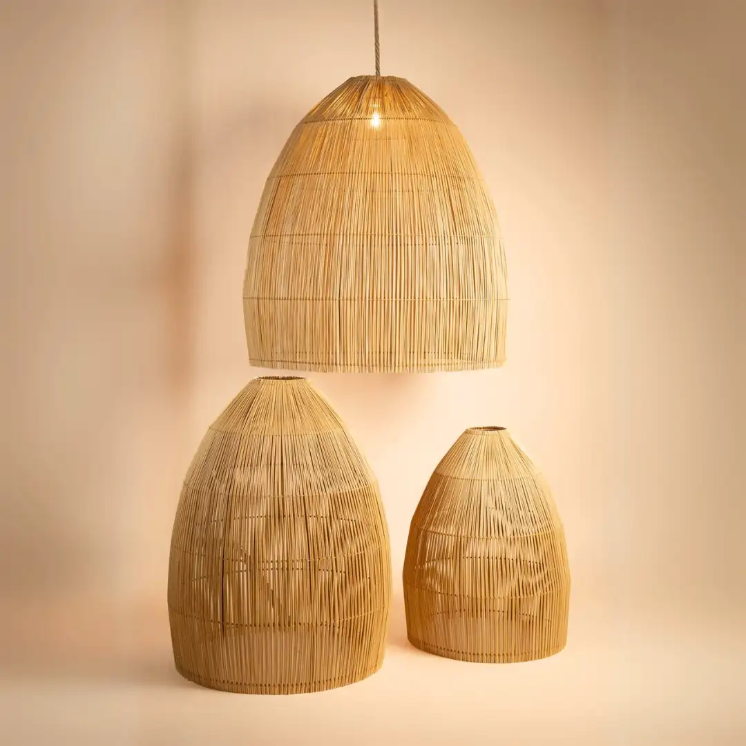 Large mimbre lamp - Image 3
