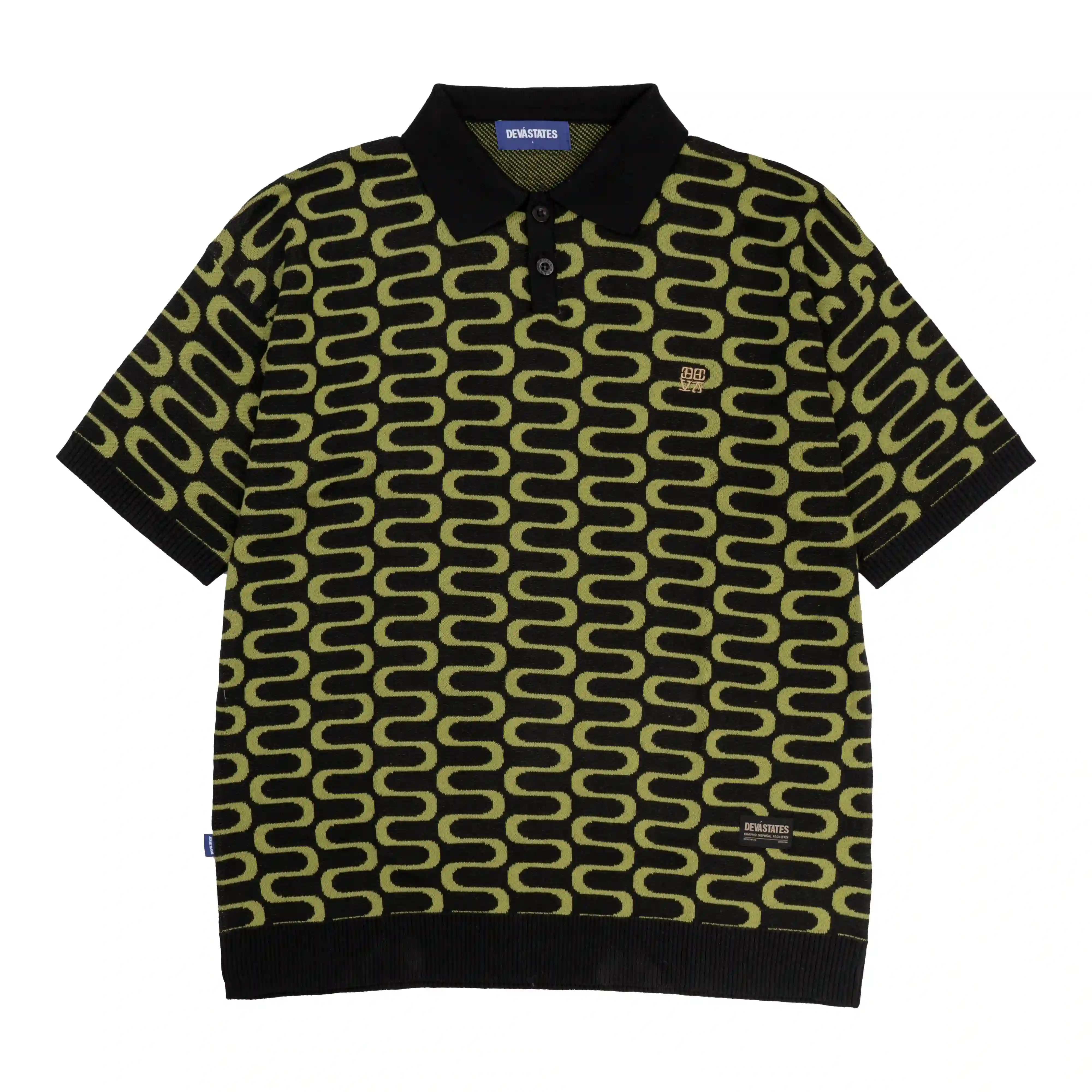 Devá States Scrolls Knitted Polo