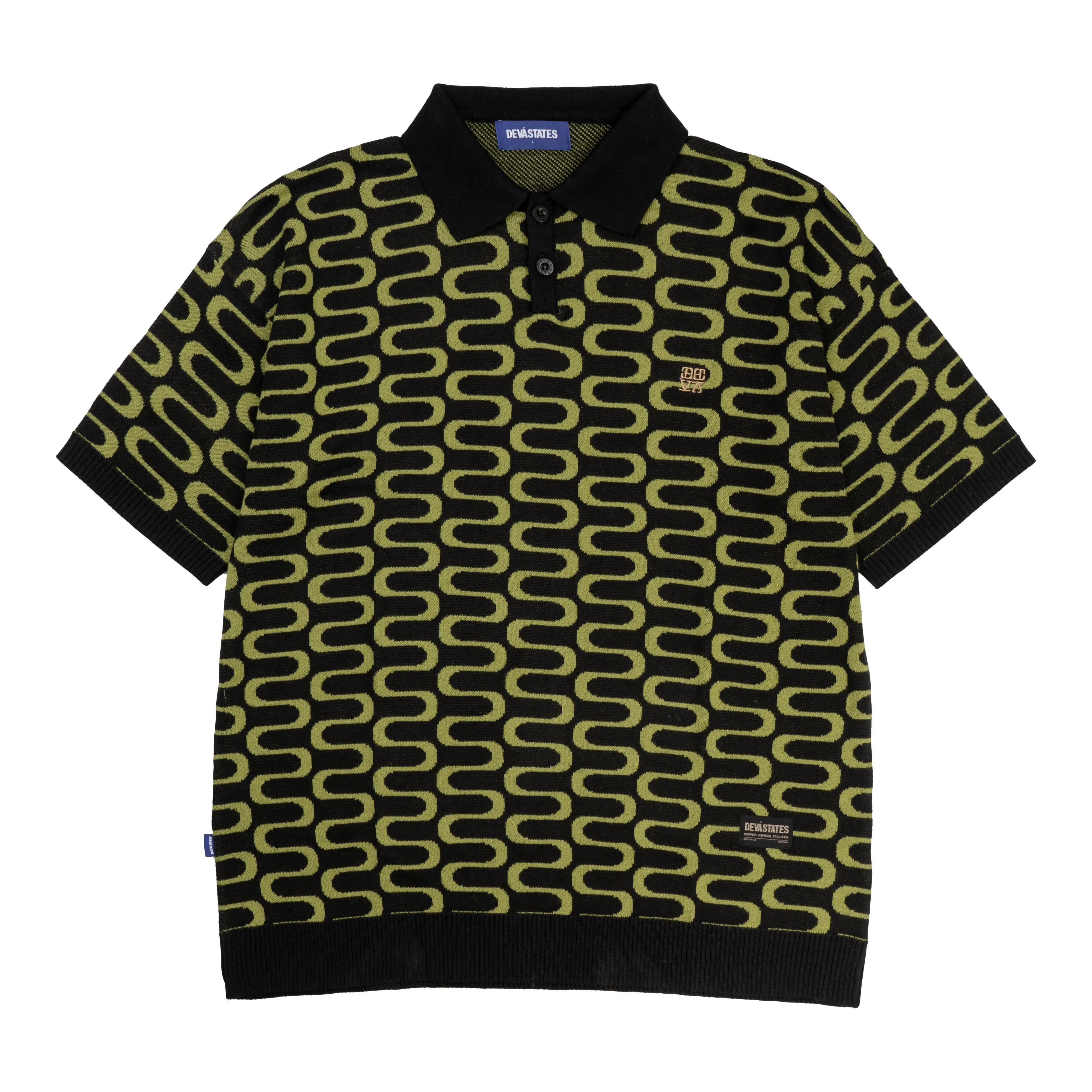 Devá States Scrolls Knitted Polo