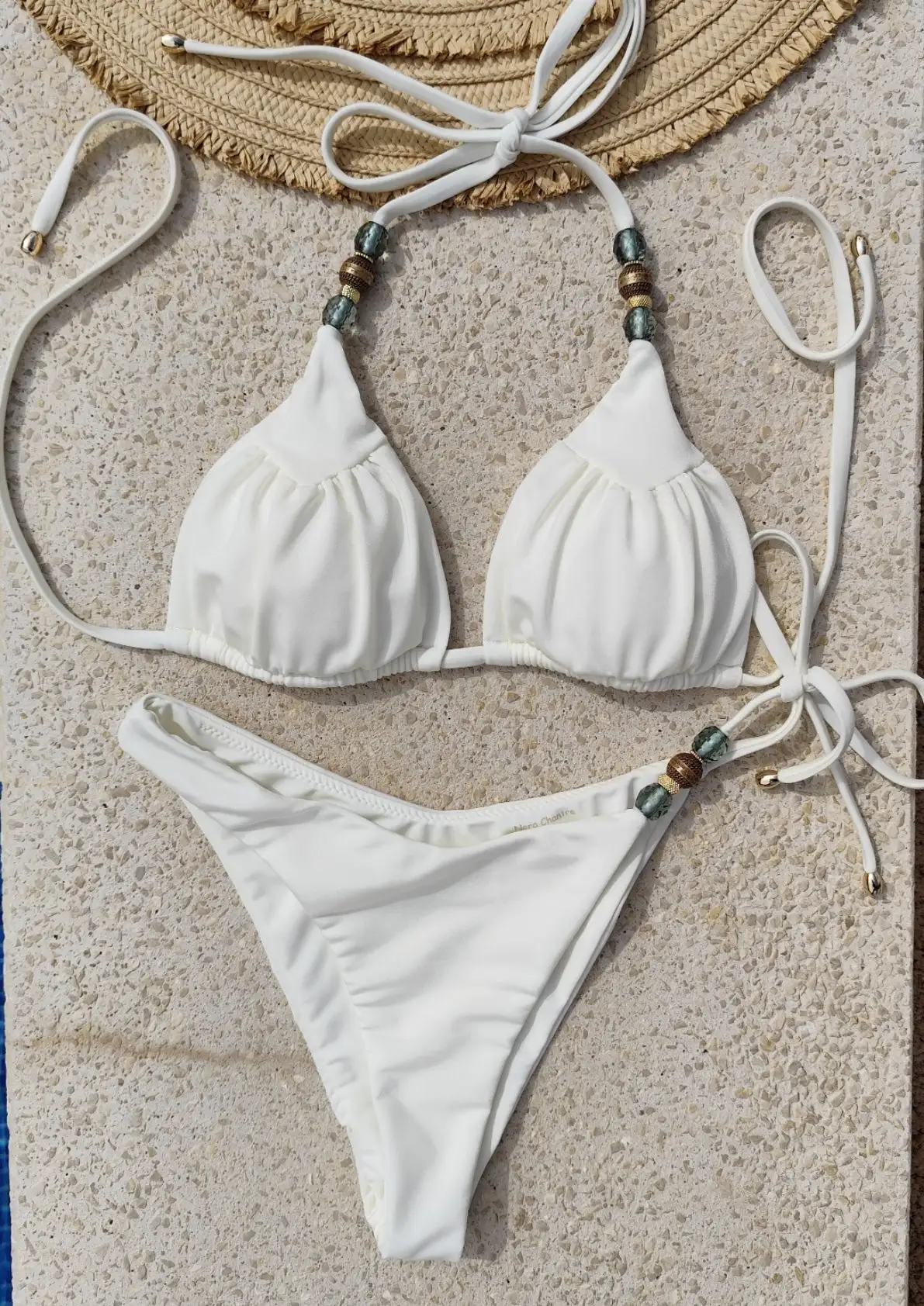 NC-0028 BRAGUITA Elsa asimétrica perla 🧡💚 - Imagen 2