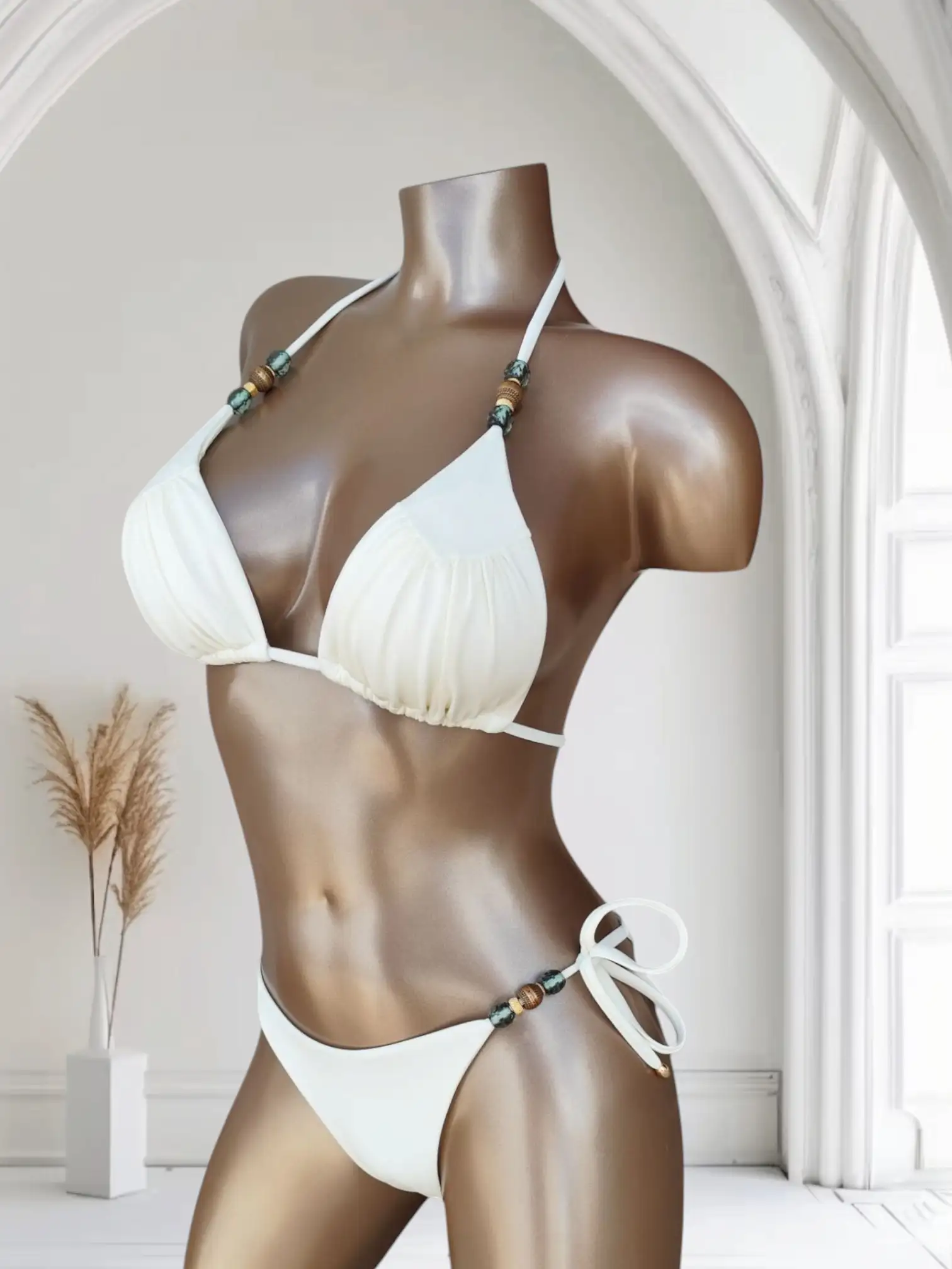 NC-0028 BRAGUITA Elsa asimétrica perla 🧡💚 - Imagen 4