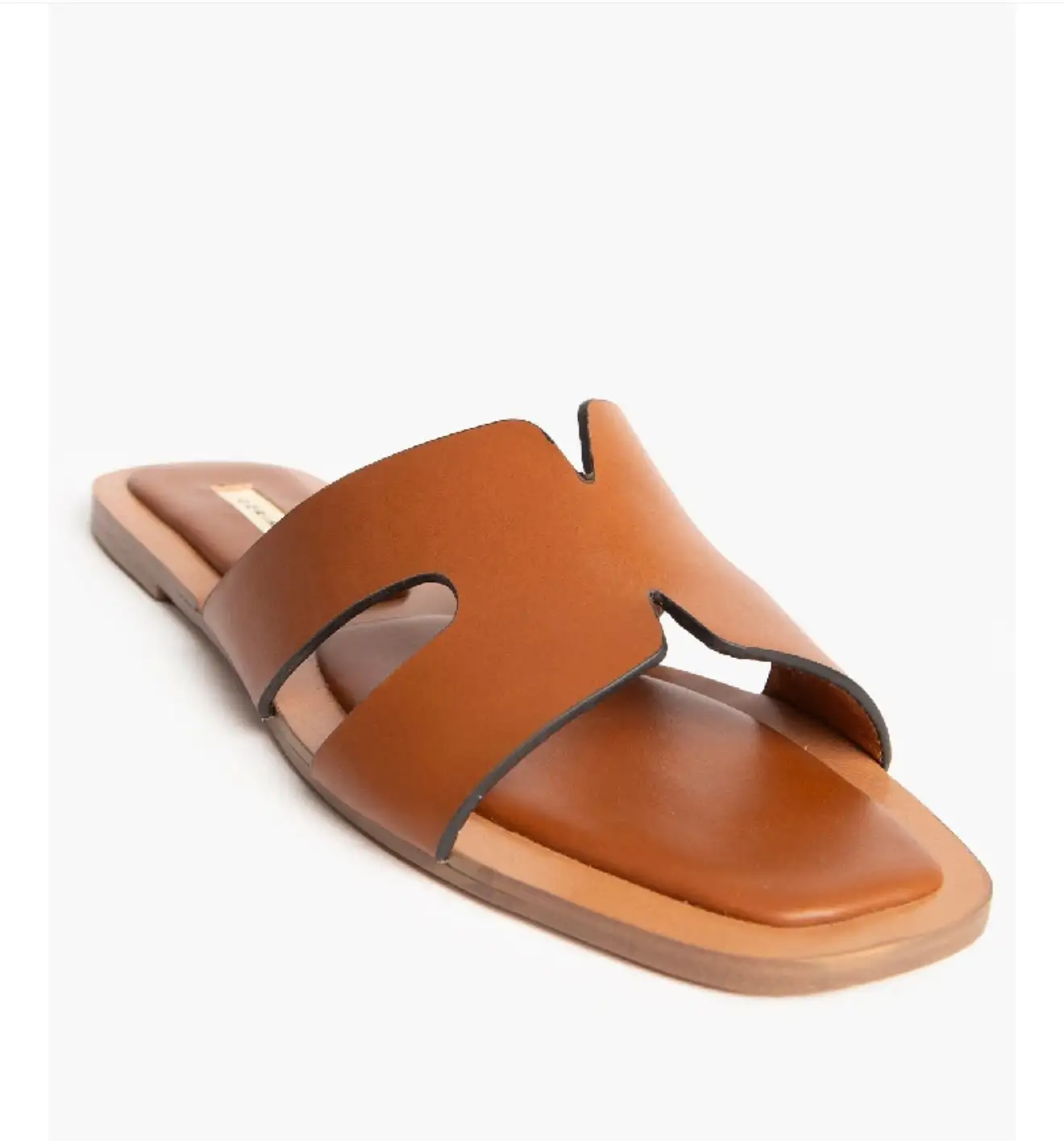 Sandalia plana camel - Imagen 2