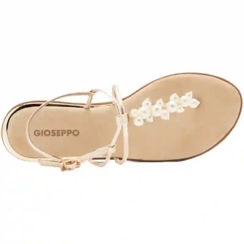 Sandalias Griegas Perlas Piel Kossuth GIOSEPPO